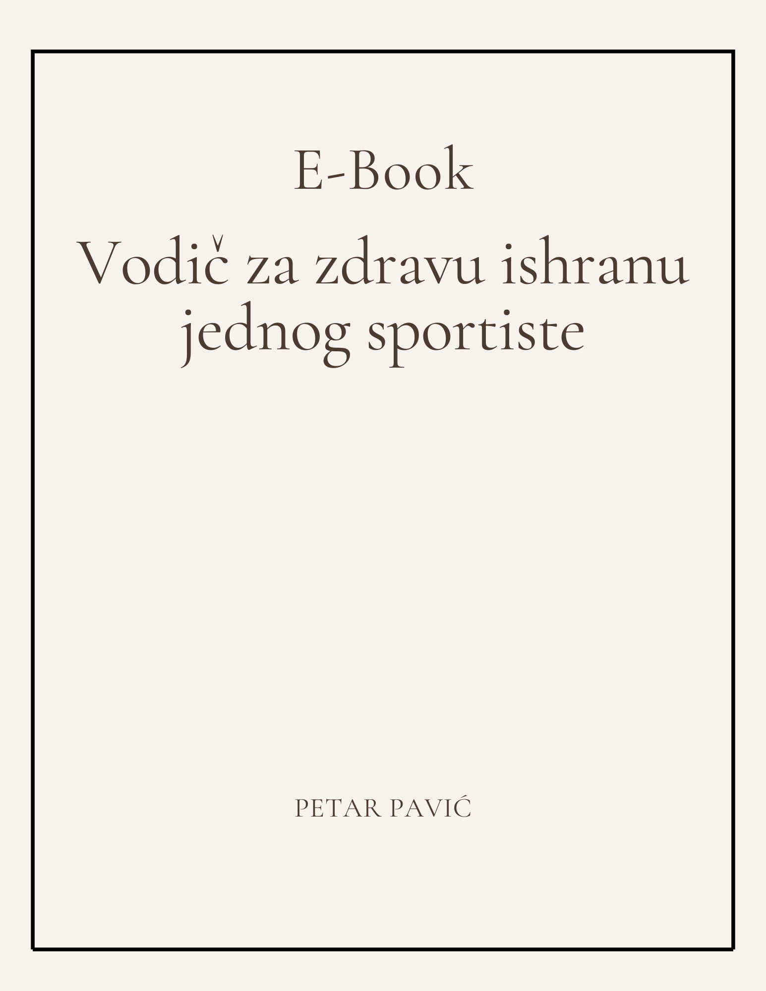 E-book vodič za ishranu jendog sportiste